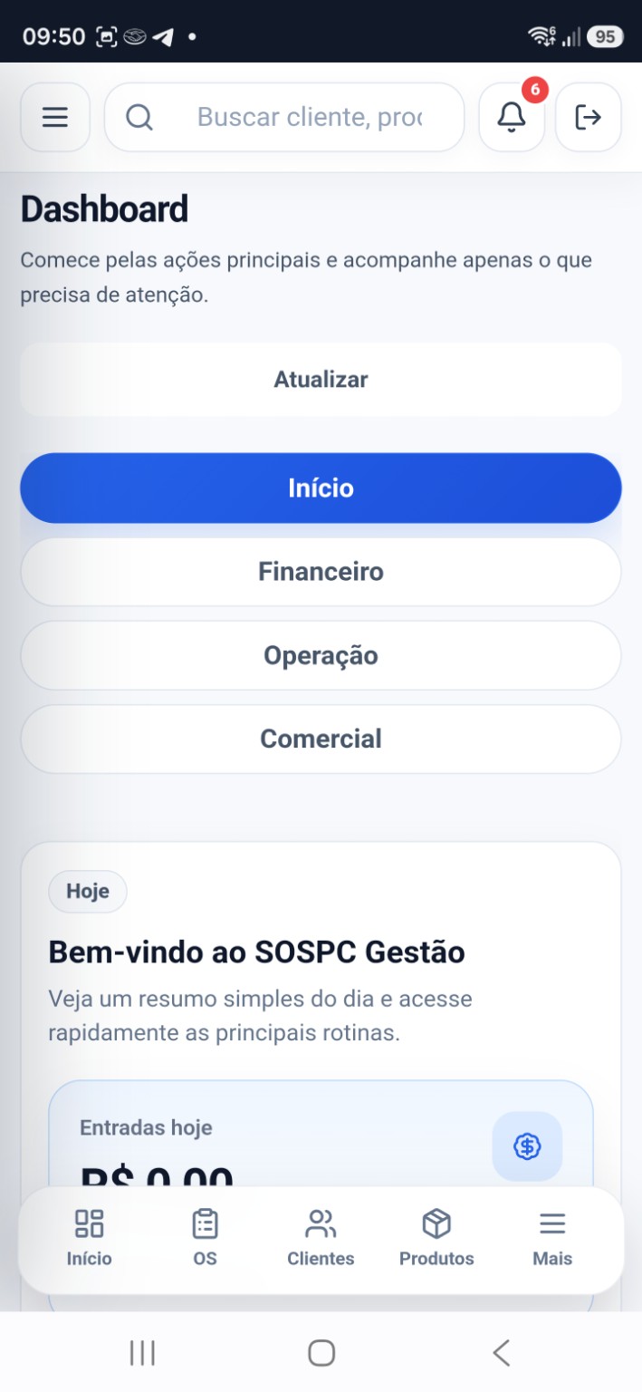 SOSPC Gestão no celular